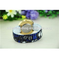 New arrival alloy band tiger and flower pattern girl latest hand watch